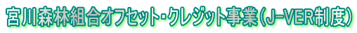 宮川森林組合オフセット・クレジット事業(J-VER制度)